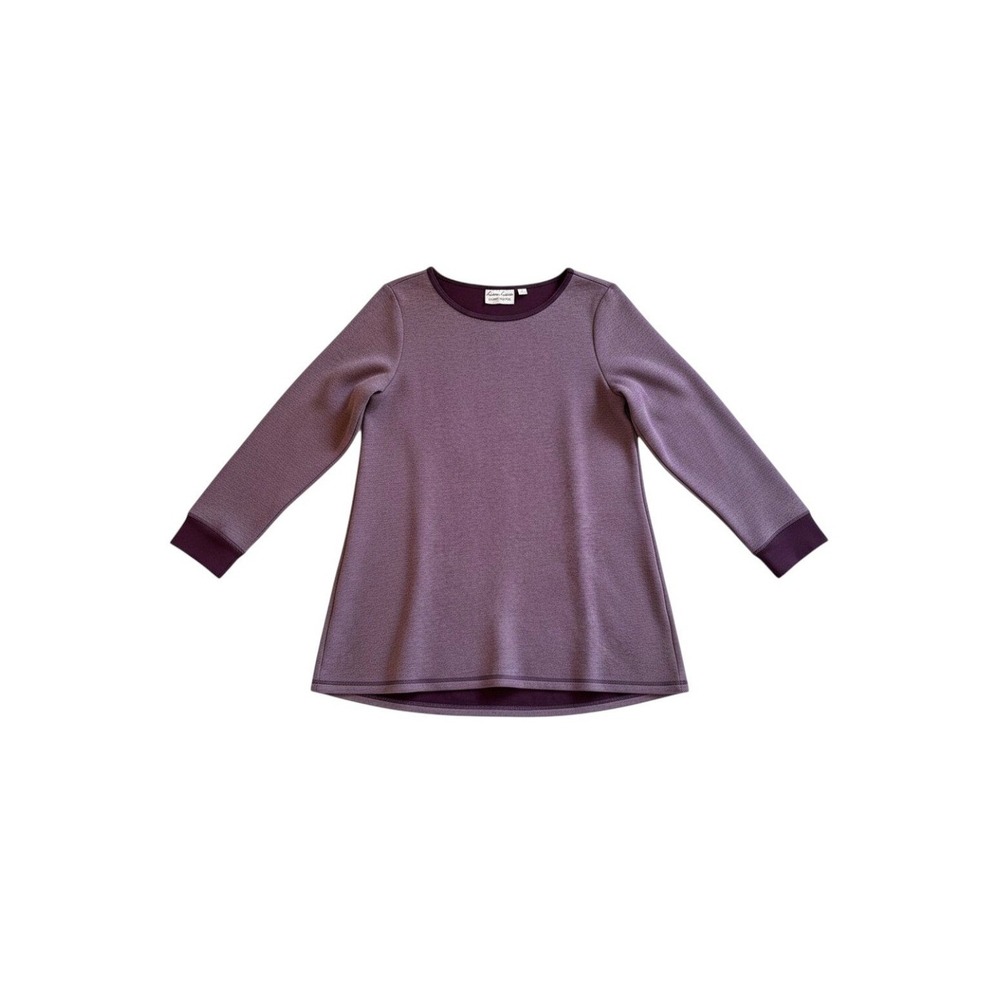 Linea Leisure by Louis Dell'Olio Heathered Purple Long Sleeve Tunic Top XL